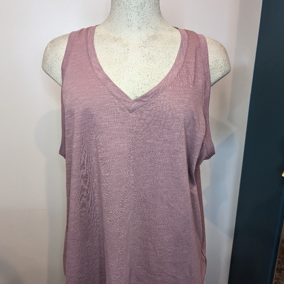 MADEWELL V-Neck Knit Tank Top in Fig Size 1x, new - Picture 14 of 15